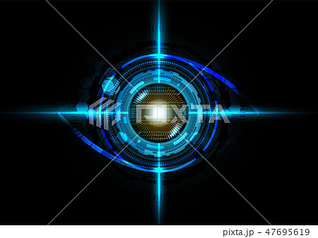 Futuristic eye detection technology concept 47695619