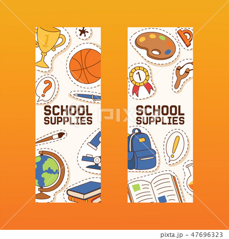 School supplies vector education schooling accessory for schoolchilds backdrop educational 47696323