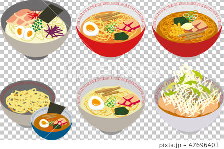ラーメンイラストセット 47696401