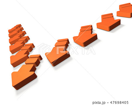 下降する複数の矢印 47698405