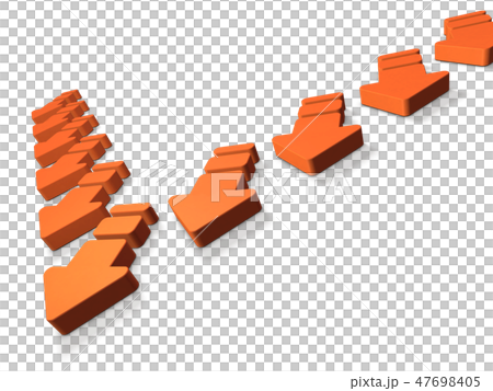 下降する複数の矢印 47698405