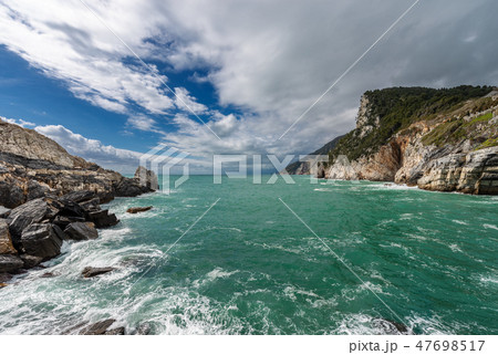 Cliffs in the Ligurian Sea - Porto Venere Italy 47698517