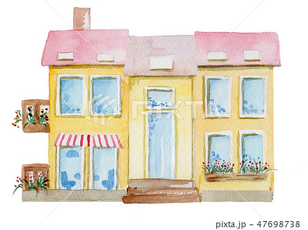 住居 手描き水彩画 住居 手描き水彩画 47698738