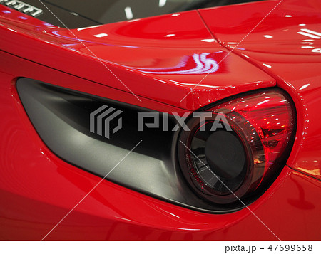 Red Ferrari 488 GTB in showroom 47699658