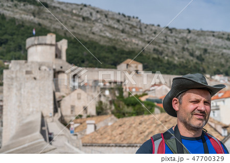 Tourist in Dubrovnik Old Town 47700329