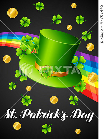 Saint Patricks Day greeting card. 47702445