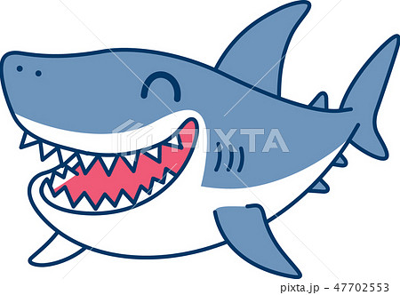 笑顔 サメのイラスト素材 47702553 Pixta