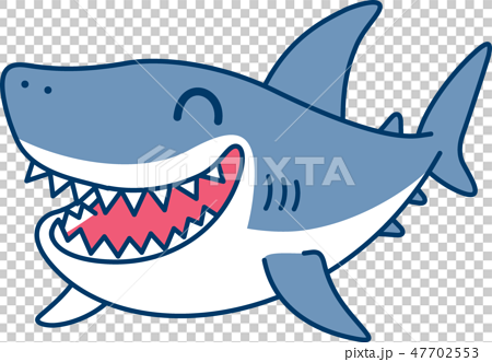 笑顔 サメのイラスト素材