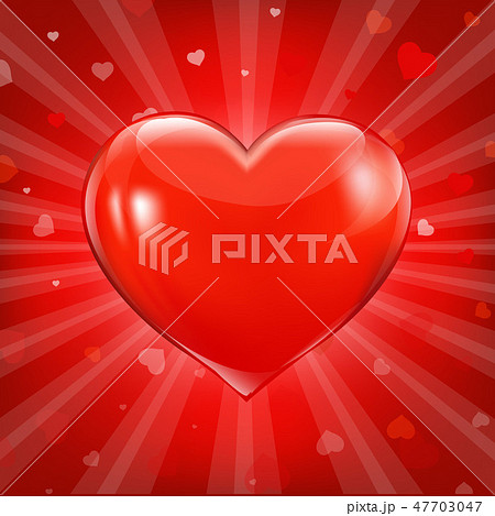 Red Hearts Background With Bokeh 47703047