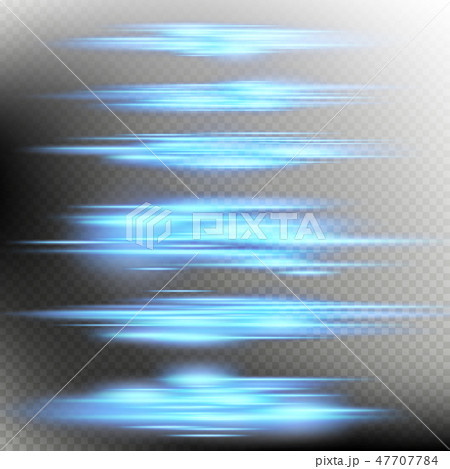 Set of glowing blurred blue light neon line effect on a transparent background. EPS 10 Set of glowing blurred blue light neon line effect on a transparent background. EPS 10 47707784