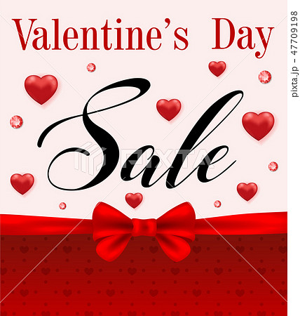 Valentine's day sale with red hearts Valentine's day sale with red hearts 47709198
