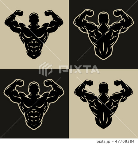 Bodybuilder logo, symbol. 47709284