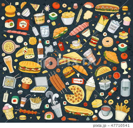 Fast food elements. 47710541