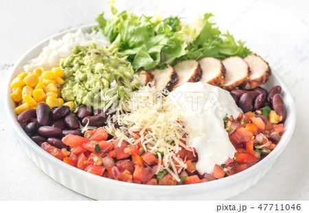 Burrito bowl on the table Burrito bowl on the table 47711046