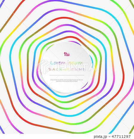 Abstract colorful stripe line pattern circle. 47711297