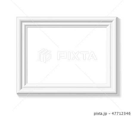 White picture frame. Landscape orientation 47712346