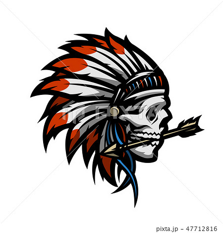 Skull of an Indian warrior. 47712816