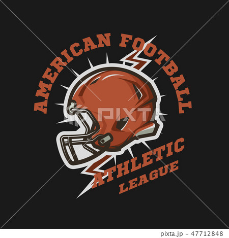 American football helmet emblem. 47712848