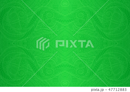 Light green art with seamless linear pattern 47712883