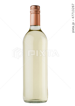 wine bottle with copper screw cap white background 47713267