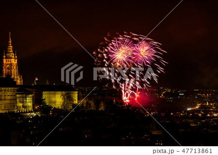 New Year's fireworks in Prague 47713861