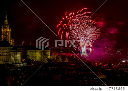 New Year's fireworks in Prague 47713866