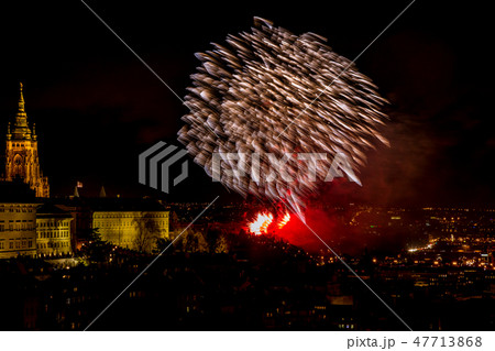 New Year's fireworks in Prague 47713868