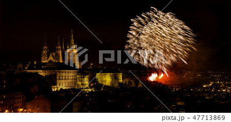 New Year's fireworks in Prague 47713869
