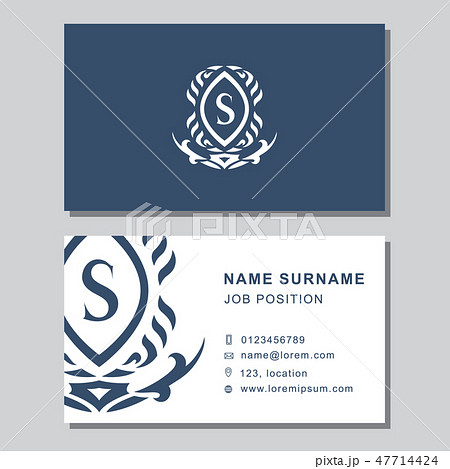 Business card template. Creative Letter emblem S 47714424