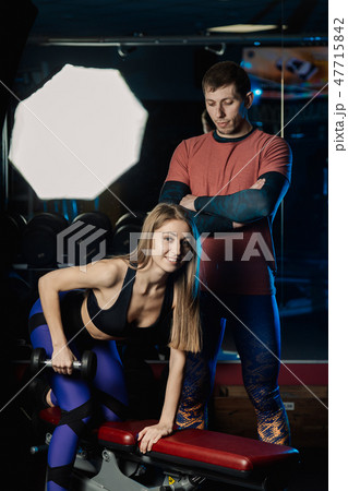 Active beautiful fitness model girl and athletic Active beautiful fitness model girl and athletic 47715842