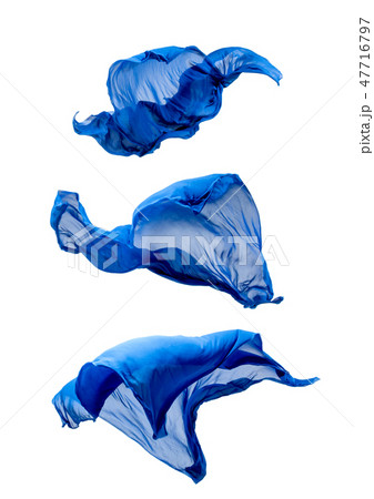 abstract blue fabric in motion 47716797
