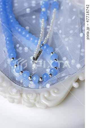 ガラスビーズネックレス(ハンドメイド) ガラスビーズネックレス(ハンドメイド) 47718742