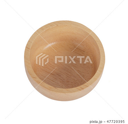 wooden bowl isolated on white background 47720395