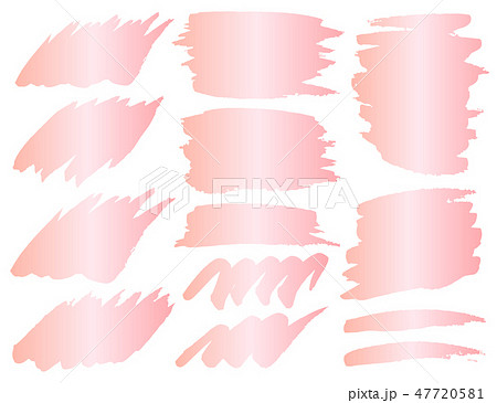 Set of brush stroke, Pink gold grunge brush stroke Set of brush stroke, Pink gold grunge brush stroke 47720581