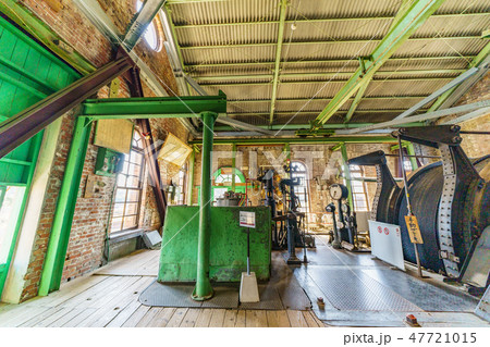 万田坑 第二竪坑巻揚機室内 万田坑 第二竪坑巻揚機室内 47721015