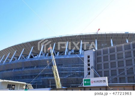 国立競技場駅と新国立競技場　　新宿区 47721963