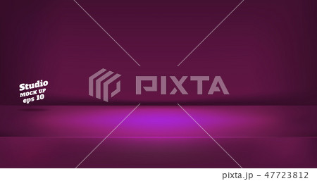 Vector,Empty neon style dark pink color studio 47723812