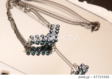 黒真珠風デザインネックレス(ハンドメイド) 黒真珠風デザインネックレス(ハンドメイド) 47724380