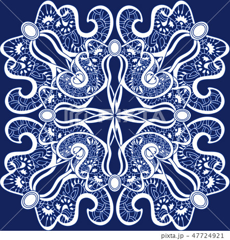 Silk scarf with ethnic elements. Silk scarf with ethnic elements. 47724921
