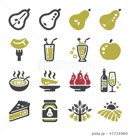pear icon setのイラスト素材 [47726960] - PIXTA