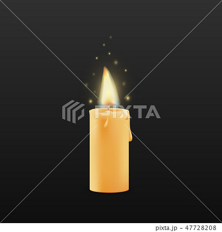 Vector 3d realistic wax candle 47728208