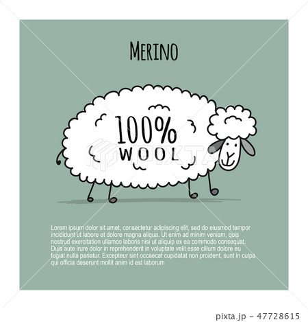 Merino sheep, sketch for your design 47728615