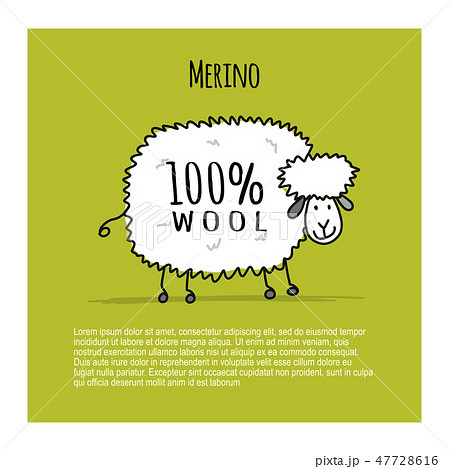 Merino sheep, sketch for your design Merino sheep, sketch for your design 47728616
