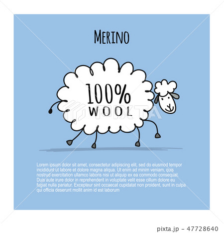 Merino sheep, sketch for your design 47728640