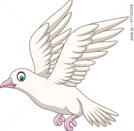 Cartoon happy dove flying Cartoon happy dove flying 47730208