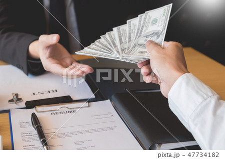 estate agent giving house keys customer sign agreement property 47734182