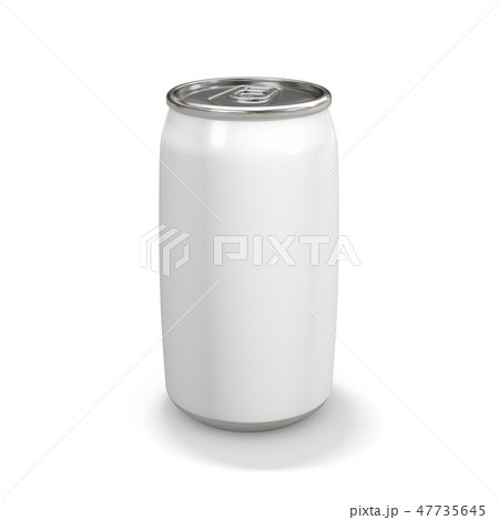 白色のアルミニウム缶 白い背景 3Dレンダリング 白色のアルミニウム缶 白い背景 3Dレンダリング 47735645
