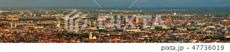 Aerial panorama of Munich. Munich, Bavaria, Germany 47736019