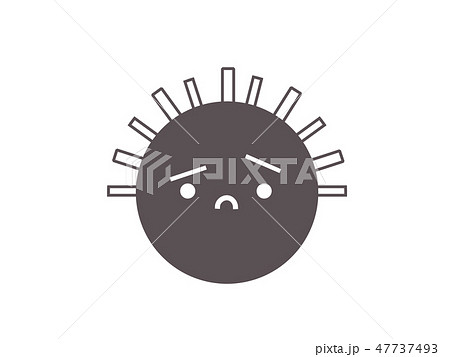 髪の毛の悩みピクト風イラスト　白髪 47737493