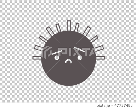 髪の毛の悩みピクト風イラスト　白髪 47737493